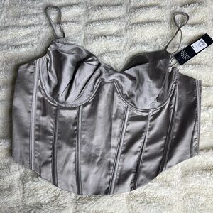 On the Town Satin Corset Top